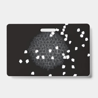 Badge met verbroken puzzelpatroon horizontaal