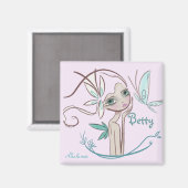 Badge met voornaam, voor dochter magneet (Voorkant / Achterkant)