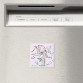 Badge met voornaam, voor dochter magneet (Insitu (Vaatwasser))