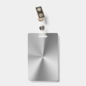 Badge Métal brossé nom personnalisé (Arrière avec clip)