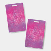 Badge Métatron, chakra, zen, géométrie sacrée, ange (Avant & arrière)