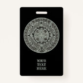 Badge Mexicaine Aztec Sun Stone Maya Calendrier 1 (Devant)