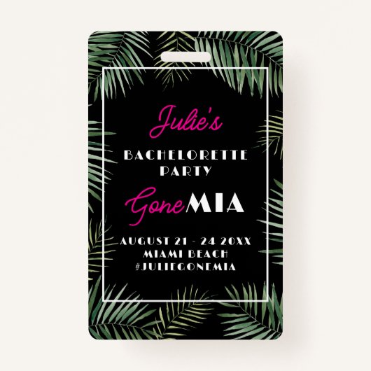 Badge Miami Bachelorette Buy Bride A Drink QR code (Devant)