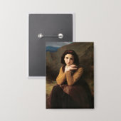 Badge Mignon Innocence d'une adolescente, Bouguereau (Recto/Verso)