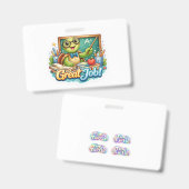 Badge Mignonne Petite Tortue (Avant & arrière)