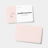 Badge Mini-esthétique Visage Logo Maquillage Artiste Ros (Avant & arrière)