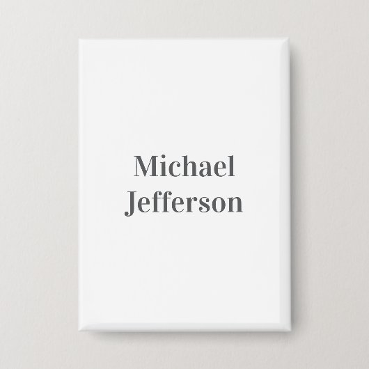 Badge Minimalist Professional Modern Plain Name Title (Recto)