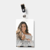 Badge Minimaliste votre logo ID société (Avant avec clip)