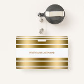 Badge Minimisation des bandes or et blanc (Back with Retractable)