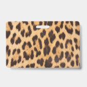Badge mode branchée girly chic sauvage imprimé léopard (Arrière)