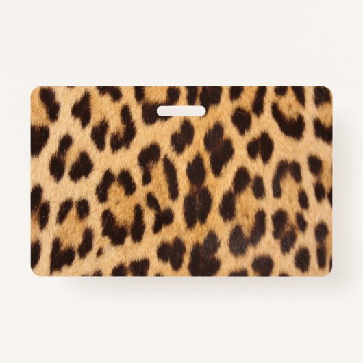 Badge mode tendance girly chic sauvage empreinte de léop (Devant)