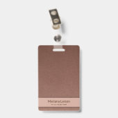 Badge Modèle Brown de Damas florales (Dos avec clip)