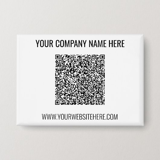 Badge Modèle de bouton de texte personnalisé et code QR (Recto)