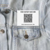 Badge Modèle de bouton de texte personnalisé et code QR (Insitu)