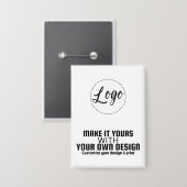 Badge Modèle de bouton rectangle personnalisé (Recto/Verso)