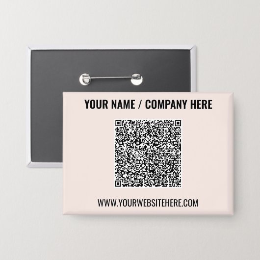 Badge Modèle de boutons de code QR pour votre propre ent (Recto/Verso)