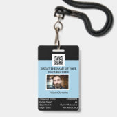 Badge Modèle de carte d'identité d'employé CUSTOM double (Avant avec lanière)