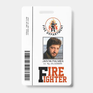 Badge Modèle de carte d'identité photo du département de
