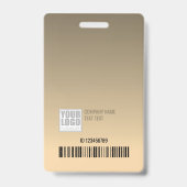 Badge Modèle de code-barres de logo d'entreprise simple (Arrière)