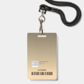 Badge Modèle de code-barres de logo d'entreprise simple (Arrière avec lanière)