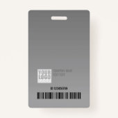 Badge Modèle de code-barres du logo d'entreprise gris cl (Dos)