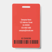 Badge Modèle de code de logo photo grande lumière rouge (Arrière)