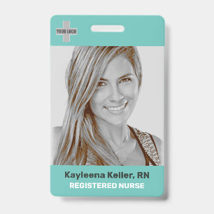 Badge Modèle de code de logo photo grande simple sarcell