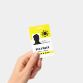 Badge Modèle de code du logo de photo noir jaune classiq (Manuel / portable)