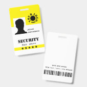 Badge Modèle de code du logo de photo noir jaune classiq (Avant & arrière)