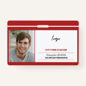 Badge MODÈLE de la centrale d'incendie de la ville (Devant)