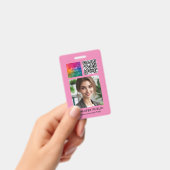 Badge Modèle de logo de code QR pour employés de petite  (Manuel / portable)