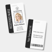 Badge Modèle de logo moderne Photo de l'employé Nom Infi (Avant & arrière)