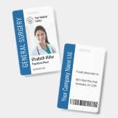 Badge Modèle de logo moderne Photo de l'employé Nom Infi (Avant & arrière)