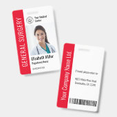 Badge Modèle de logo moderne Photo de l'employé Nom Infi (Avant & arrière)
