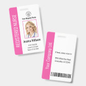 Badge Modèle de logo moderne Photo de l'employé Nom Infi (Avant & arrière)