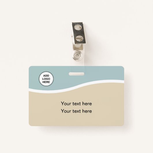 Badge Modèle de logos minimaux modernes (Devant avec clip)