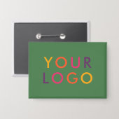 Badge Modèle de marque de logo d'entreprise Vert (Recto/Verso)