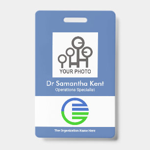 Badge Modèle de photo de carte d'identité médicale du pe