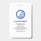 Badge Modèle de photo de colonne à rayures de nuances gr (Arrière)