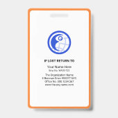 Badge Modèle de photo de la société de cadre à courbure  (Arrière)