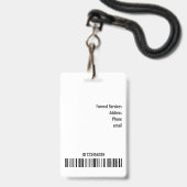 Badge Modèle de photo de logo de funérailles graphiques  (Arrière avec lanière)