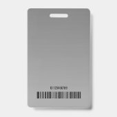 Badge Modèle de photo d'identité à code-barres avec logo (Arrière)