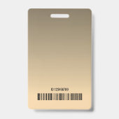 Badge Modèle de photo d'identité avec code-barres et log (Arrière)