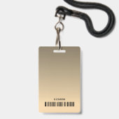 Badge Modèle de photo d'identité avec code-barres et log (Arrière avec lanière)