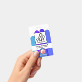 Badge Modèle de photo du personnel de Blue Helping Hand  (Manuel / portable)