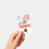 Badge Modèle de photo médical avec rectangles bleus et r (Manuel / portable)