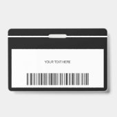 Badge Modèle de texte de logo de photo d'employé et code (Arrière)