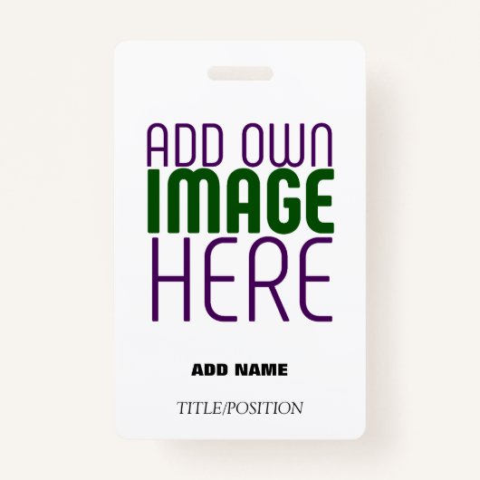 BADGE MODÈLE DE TEXTE D'IMAGE BLANCHE SIMPLE MODERNE (Devant)