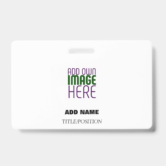 BADGE MODÈLE DE TEXTE D'IMAGE BLANCHE SIMPLE MODERNE (Avant)