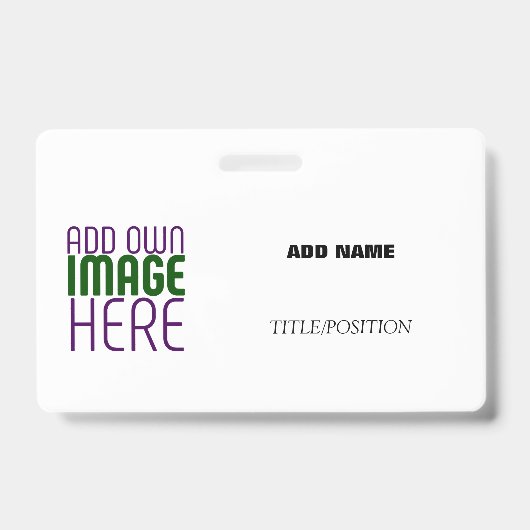 BADGE MODÈLE DE TEXTE D'IMAGE BLANCHE SIMPLE MODERNE (Avant)